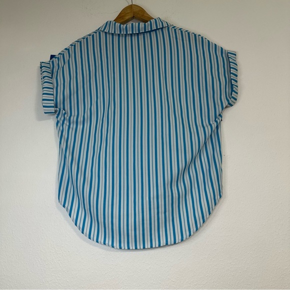 Jon & Anna Casual Striped Button-Up Contemporary Blouse - Picture 3 of 10